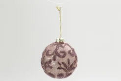 Boules De Noël|Boules De Noël<Flamant IBIA, boule de Noël Rose