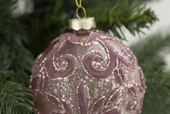 Boules De Noël|Boules De Noël<Flamant IBIA, boule de Noël Rose