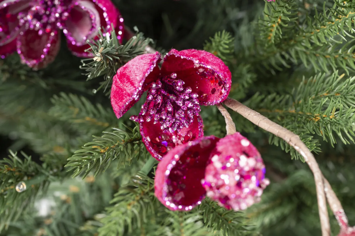 Décoration De Noël|Décoration De Noël<Flamant ILINA, branche Rose