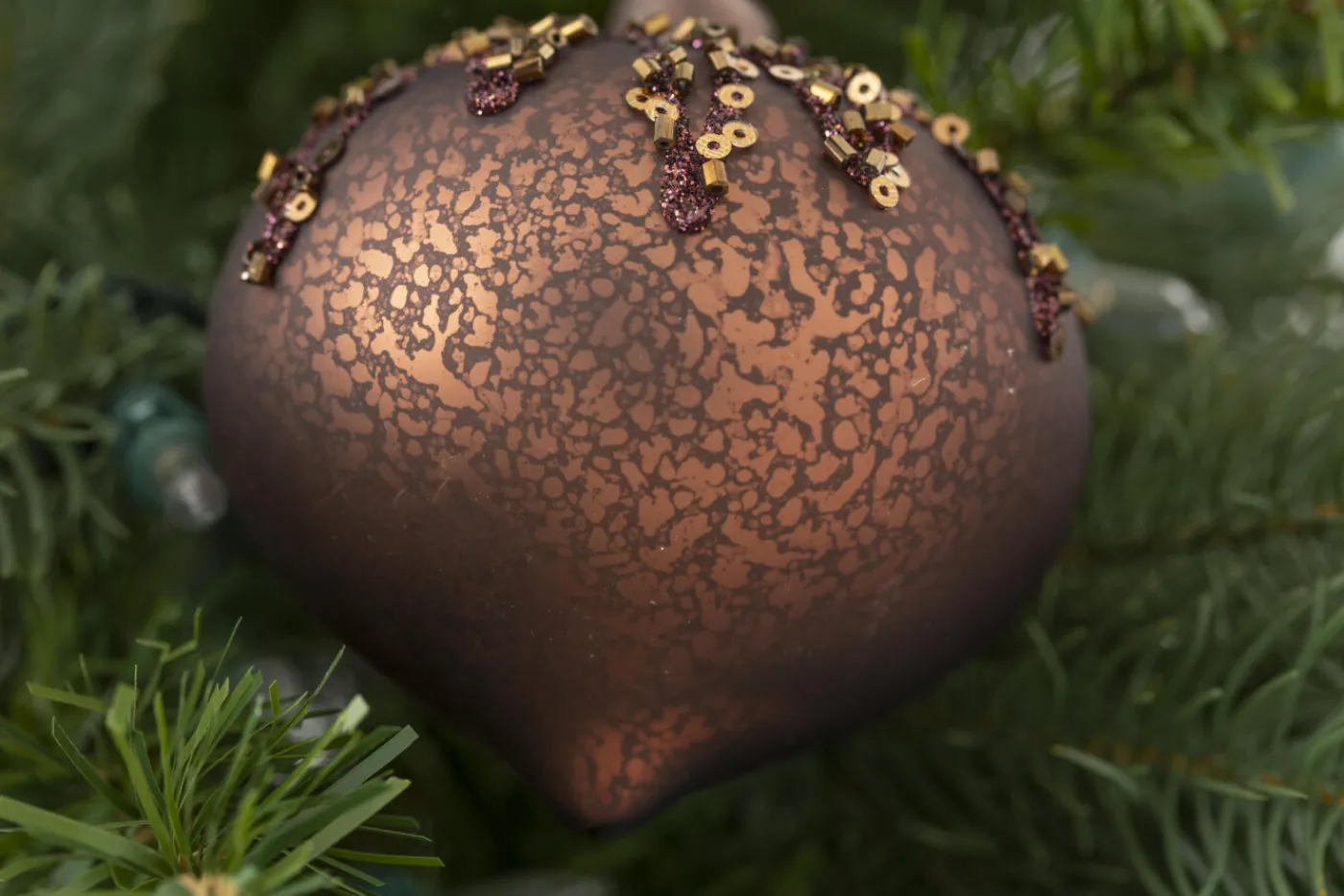 Boules De Noël|Boules De Noël<Flamant ILONA, boule de Noël Brun