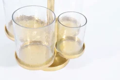 Porte Bougie, Chauffe-Plats Et Photophores|Porte Bougie, Chauffe-Plats Et Photophores<Flamant INGMAR, photophe, verre et métal Or