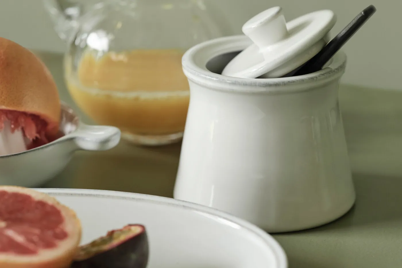 Assiettes, Plats Et Bols|Assiettes,Plats Et Bols<Flamant JILLE, sucrier, céramique, Blanc