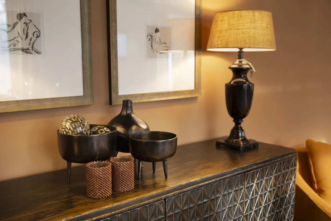 Pots Et Vases|Décoration<Flamant JIVEN, vase, métal, Noir