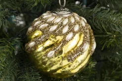 Boules De Noël|Boules De Noël<Flamant JUKI, boule de Noël Or