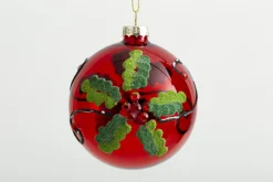 Boules De Noël|Boules De Noël<Flamant JULAN, boule de Noël Rouge