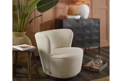 Fauteuils|Sièges<Flamant JULIE, fauteuil, tissu, rotatif Blanccassé