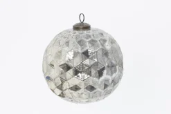 Boules De Noël|Boules De Noël<Flamant KALENA, boule de Noël, , S Argent
