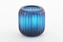Porte Bougie, Chauffe-Plats Et Photophores|Porte Bougie, Chauffe-Plats Et Photophores<Flamant KAROLA, photophore, verre Bleu