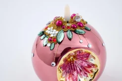 Bougies|Décoration<Flamant KATINA, bougie leds, vieux Rose