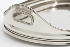 Plateaux|Accessoires<Flamant KATYA, plateau, ovale, nickel, L Argent