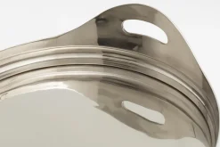 Plateaux|Accessoires<Flamant KATYA, plateau, ovale, nickel, L Argent