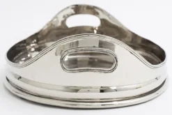 Plateaux|Accessoires<Flamant KATYA, plateau, ovale, nickel, S Argent