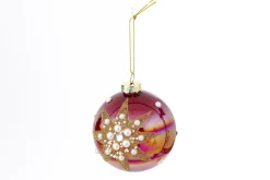 Boules De Noël|Boules De Noël<Flamant KOURIS, boule de Noël, S Rouge