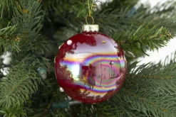 Boules De Noël|Boules De Noël<Flamant KOURIS, boule de Noël, S Rouge