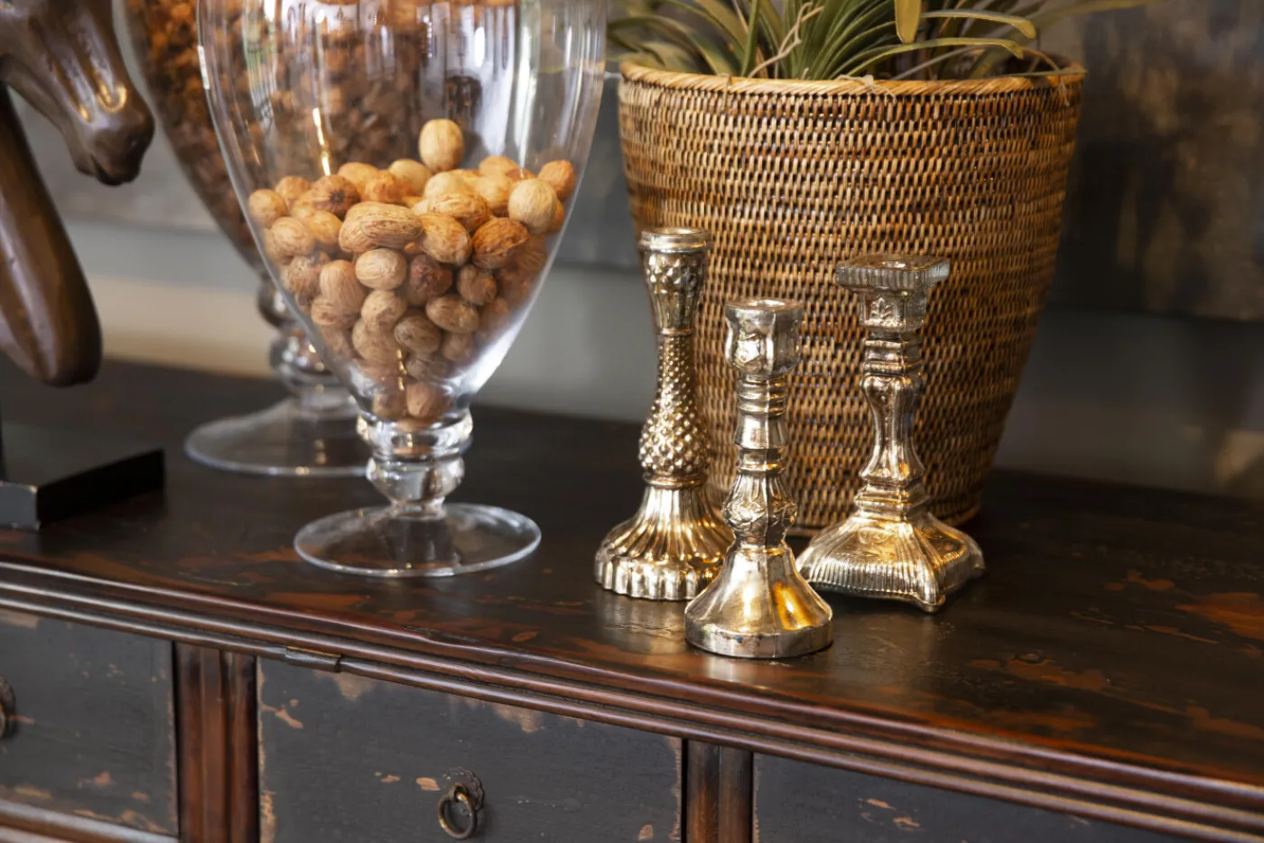 Chandeliers|Chandeliers<Flamant KUMMEN, bougeoir, verre mercuré Or