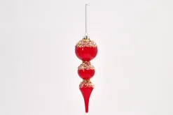 Boules De Noël|Boules De Noël<Flamant LALI, pendentif Noël Rouge