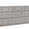 Commodes|Armoires<Flamant LARSSON, commode, 9 tiroirs, finition antique