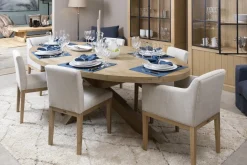 Chaises|Chaises<Flamant LEXY, chaise, lin naturel Blanccassé