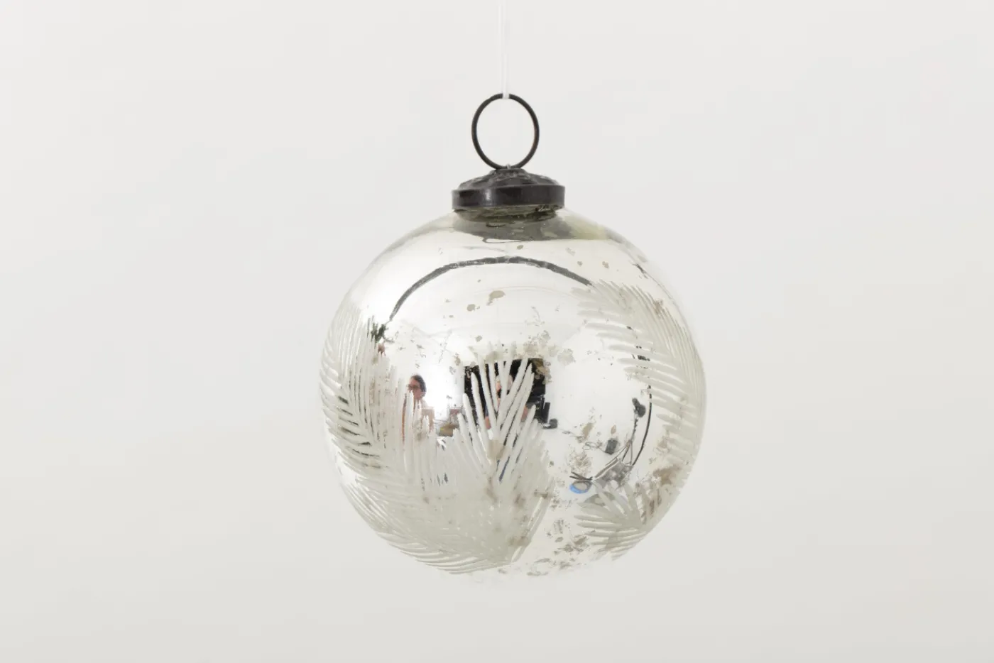 Boules De Noël|Boules De Noël<Flamant LEYTON, boule de Noël, L Argent