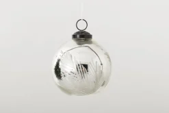 Boules De Noël|Boules De Noël<Flamant LEYTON, boule de Noël, S Argent