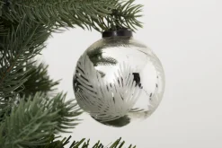 Boules De Noël|Boules De Noël<Flamant LEYTON, boule de Noël, S Argent