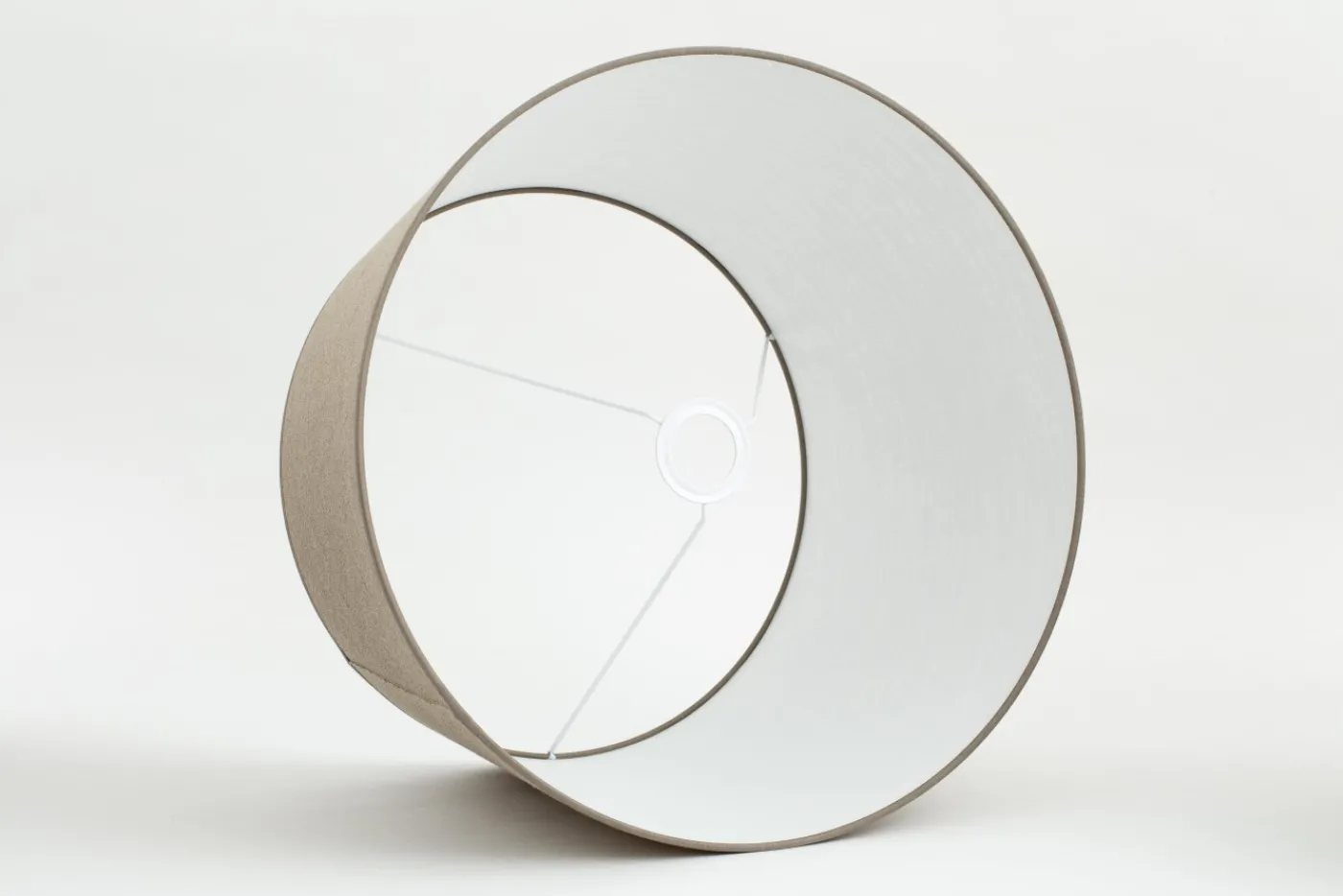 Abat-Jour|Luminaire<Flamant LINDRO, abat-jour, naturel, cylindrique, 45 cm Blanccassé