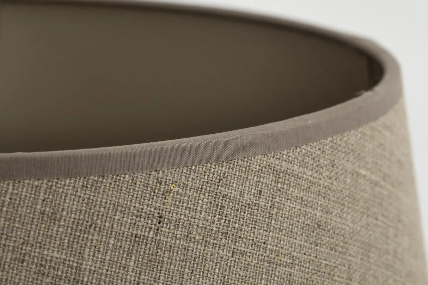 Abat-Jour|Luminaire<Flamant LINDRO, abat-jour, naturel et argent, cylindrique, 35 cm Blanccassé