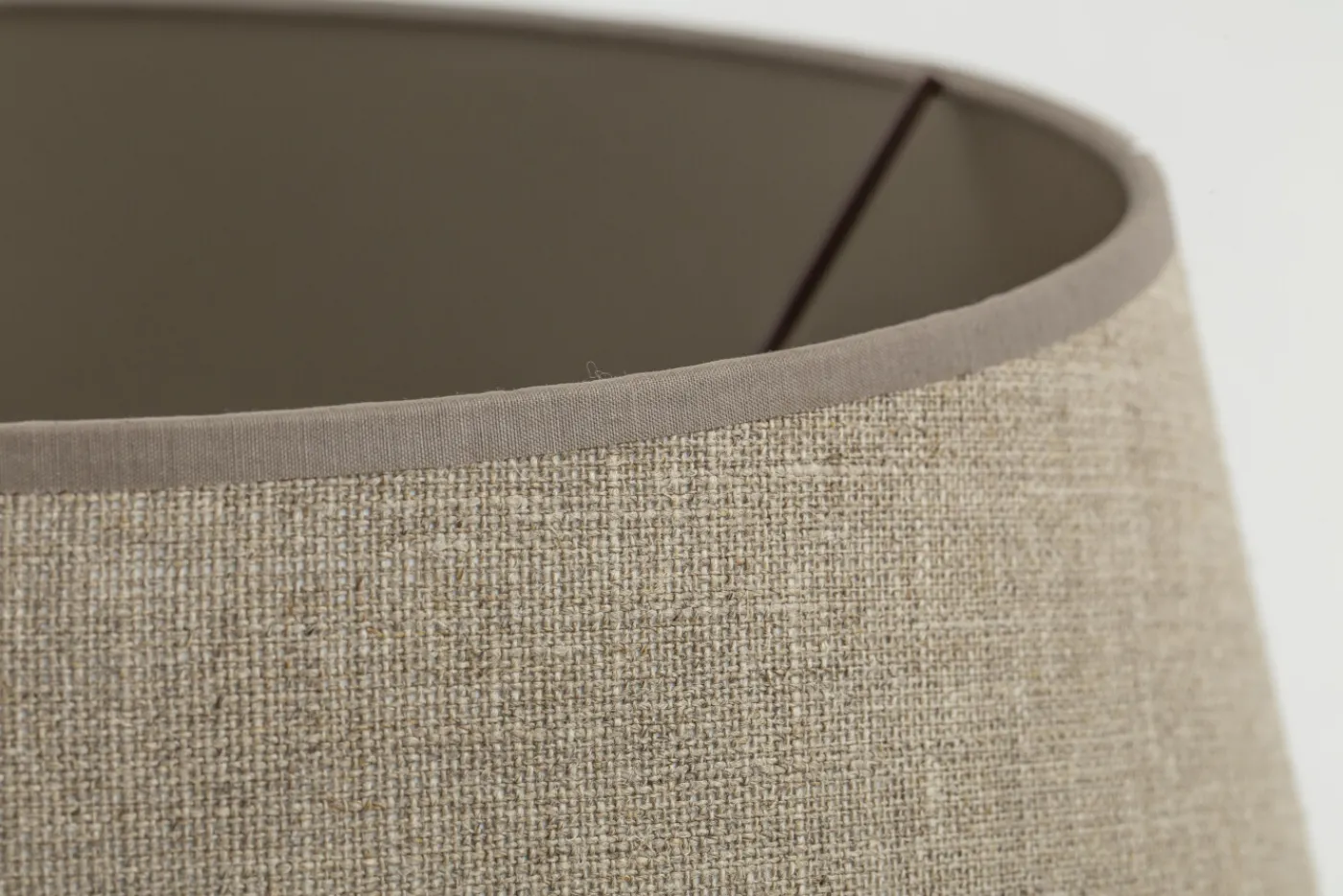 Abat-Jour|Luminaire<Flamant LINDRO, abat-jour, naturel et argent, cylindrique, 40 cm Blanccassé