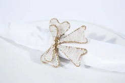 Accessoires|Décoration De Table<Flamant LITIO, rond de serviette, perles Blanccassé