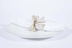 Accessoires|Décoration De Table<Flamant LITIO, rond de serviette, perles Blanccassé