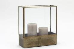 Porte Bougie, Chauffe-Plats Et Photophores|Porte Bougie, Chauffe-Plats Et Photophores<Flamant LUCANDE, photophore, fer et verre, S Transparent