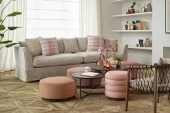 Poufs Et Bouts De Canapé|Sièges<Flamant LUCAS, pouf, rotatif, Ø 60, Rose