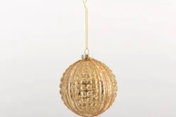 Boules De Noël|Boules De Noël<Flamant LUTTON, boule de Noël Or