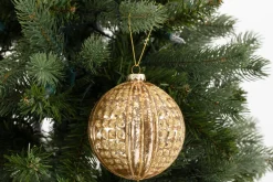 Boules De Noël|Boules De Noël<Flamant LUTTON, boule de Noël Or