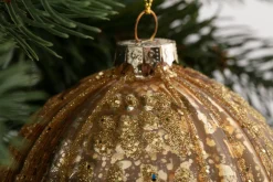 Boules De Noël|Boules De Noël<Flamant LUTTON, boule de Noël Or