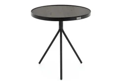 Tables D’Appoint & Consoles|Tables D’Appoint & Consoles<Flamant MADISON, bout de canapé, chêne et métal, ronde, 45 cm, brun foncé Mixte