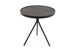 Tables D’Appoint & Consoles|Tables D’Appoint & Consoles<Flamant MADISON, bout de canapé, chêne et métal, ronde, 45 cm, brun foncé Mixte