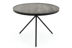 Tables D’Appoint & Consoles|Tables D’Appoint & Consoles<Flamant MADISON, bout de canapé, chêne et métal, ronde, 60 cm, brun foncé Mixte