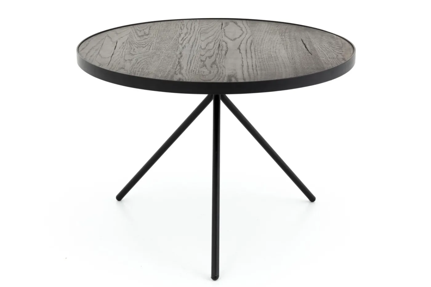 Tables D’Appoint & Consoles|Tables D’Appoint & Consoles<Flamant MADISON, bout de canapé, chêne et métal, ronde, 60 cm, brun foncé Mixte