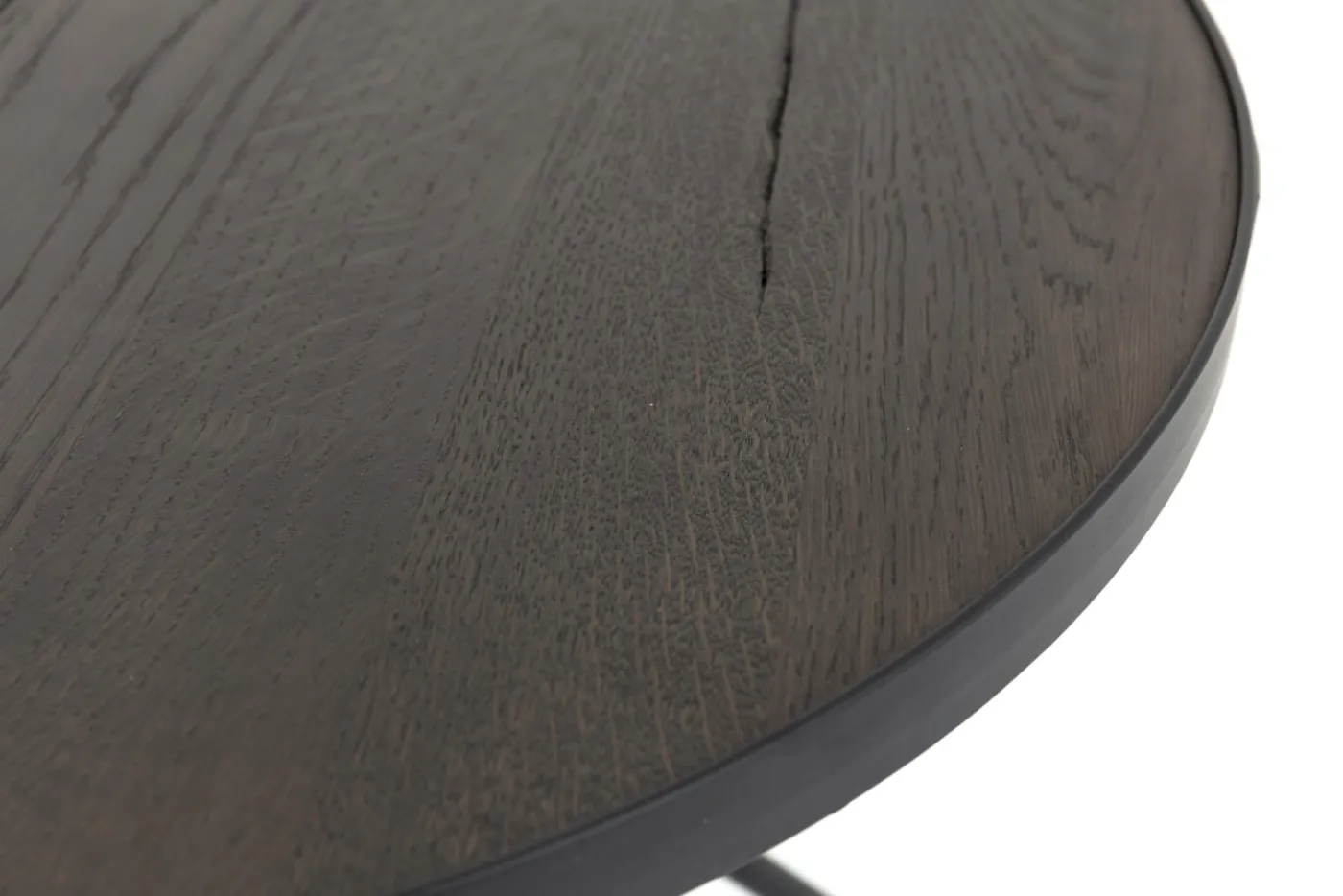 Tables D’Appoint & Consoles|Tables D’Appoint & Consoles<Flamant MADISON, bout de canapé, chêne et métal, ronde, 60 cm, brun foncé Mixte
