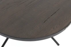 Tables D’Appoint & Consoles|Tables D’Appoint & Consoles<Flamant MADISON, bout de canapé, chêne et métal, ronde, 60 cm, brun foncé Mixte