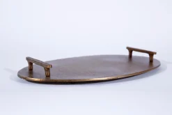 Accessoires<Flamant MAKANI, plateau, métal, ovale, L Brun