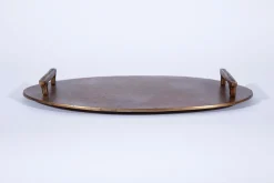 Accessoires<Flamant MAKANI, plateau, métal, ovale, L Brun