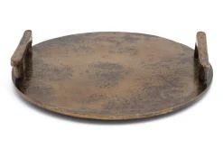 Plateaux|Accessoires<Flamant MAKANI, plateau, métal, rond, S Brun