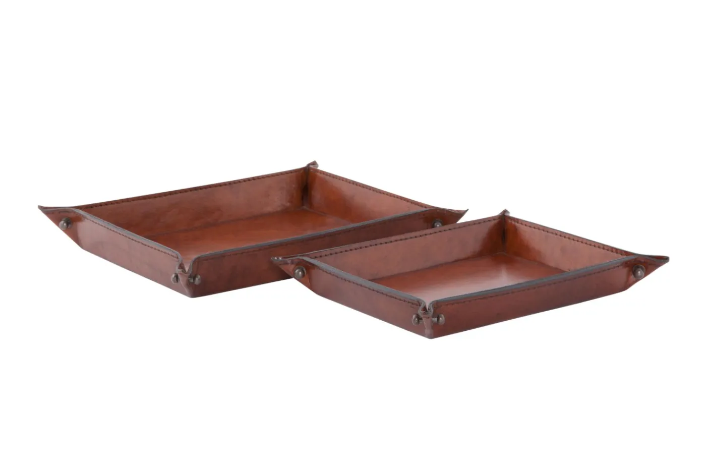 Plateaux|Accessoires<Flamant MANHATTAN, plateau, cuir , S Brun