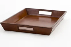 Plateaux|Accessoires<Flamant MANHATTAN, plateau, cuir Brun