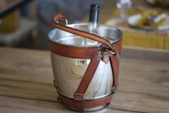 Ustensiles De Service Et De Cuisine|Accessoires<Flamant MANHATTAN, refroidisseur à vin, poignée en cuir brun Mixte