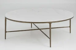 Tables De Salon|Tables De Salon<Flamant MARABELLE, table basse, métal et marbre, ronde Mixte