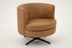 Fauteuils|Sièges<Flamant MARCHETTI, fauteuil, cuir , rotatif Cognac