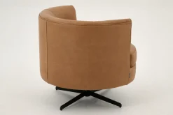 Fauteuils|Sièges<Flamant MARCHETTI, fauteuil, cuir , rotatif Cognac